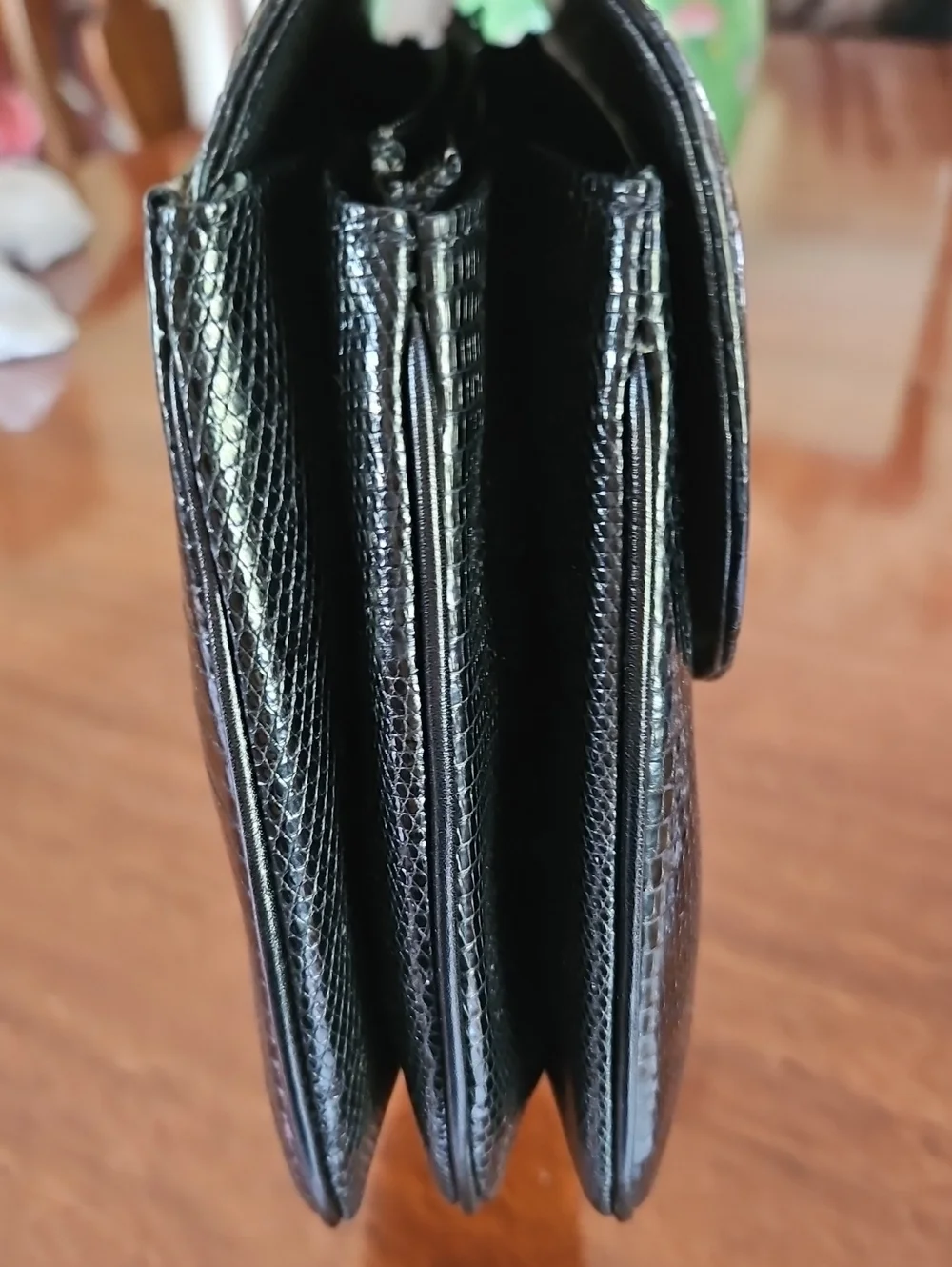 Vintage 1960's Koret Lizard Pattern Leather Handbag